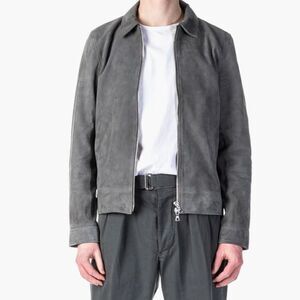 Officine Generale RODNEY JACKET SOFT SUEDE MID GREY Jacket